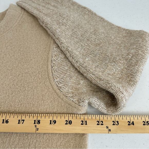 SUNDANCE  Merino Wool blend  Knit Stadium Jacket Tan Women’s Size L - Picture 10 of 12